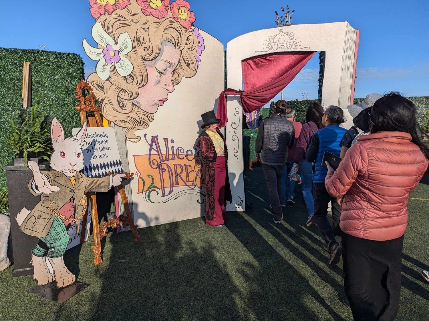 Alice's Dream immersive theater production, corporate party, alice in wonderland, event